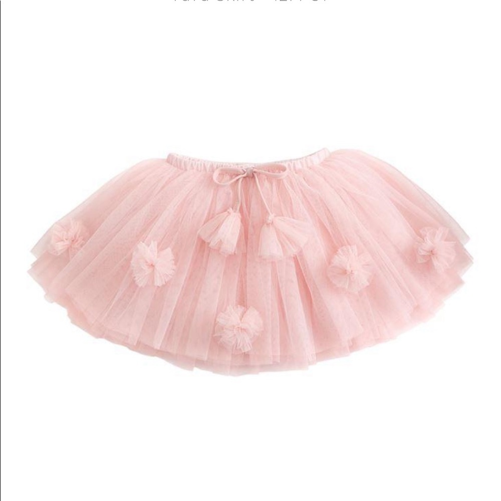 Mud Pie Pink Mesh Puff Tutu Skirt